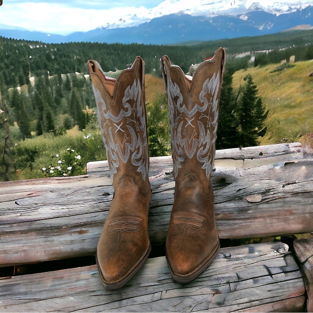 Twisted X Women’s Cowboy Boots Blue Stitching WWT0028 Size 8B
